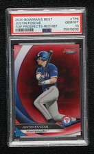 2020 Bowman's Best Top Prospects Red Refractor /10 Justin Foscue PSA 10 00du
