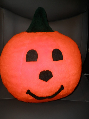 Vintage4 Parisi Pumpkin Plush with Felt Face EUC Approx 10''x12'' Plus Stem