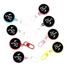 Convenient Clip On Electronic Watch for Bags Round Keychain Fashion Accessory