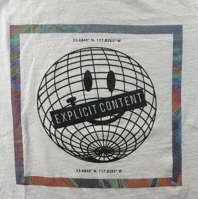 12 Oz Soda Explicit Content Graphic T-Shirt White Men s Medium Smile Face Tee