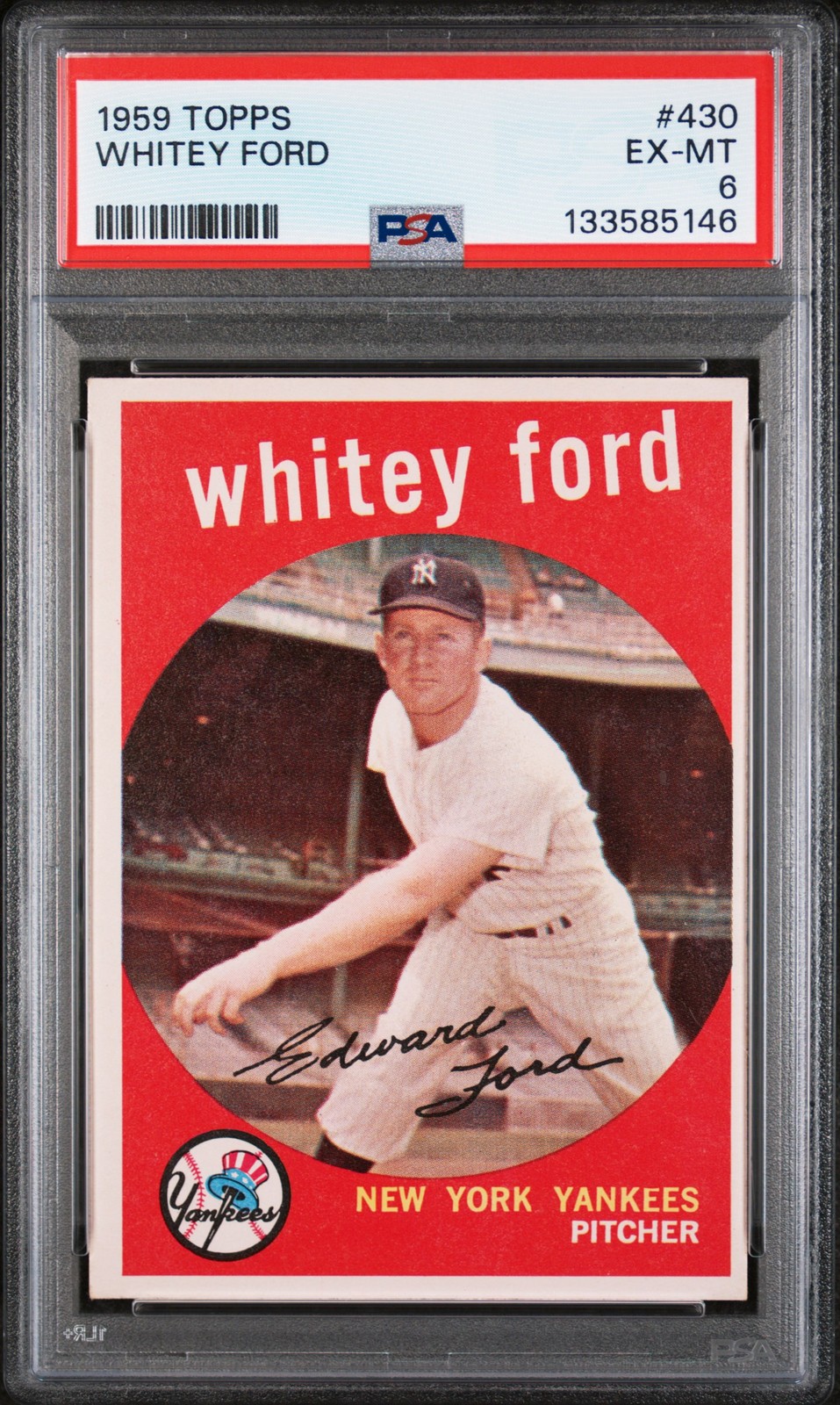 1959 TOPPS #430 WHITEY FORD PSA 6