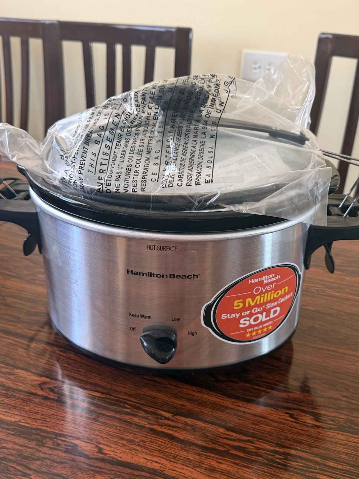 Hamilton Beach 5 Quart Portable Slow Cooker Kitchen Applianc