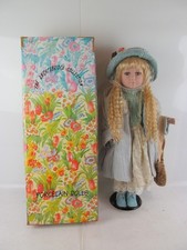 Knightsbridge Heirloom Collection Porcelain Doll Blonde In Blue Outfit 65cm Tall