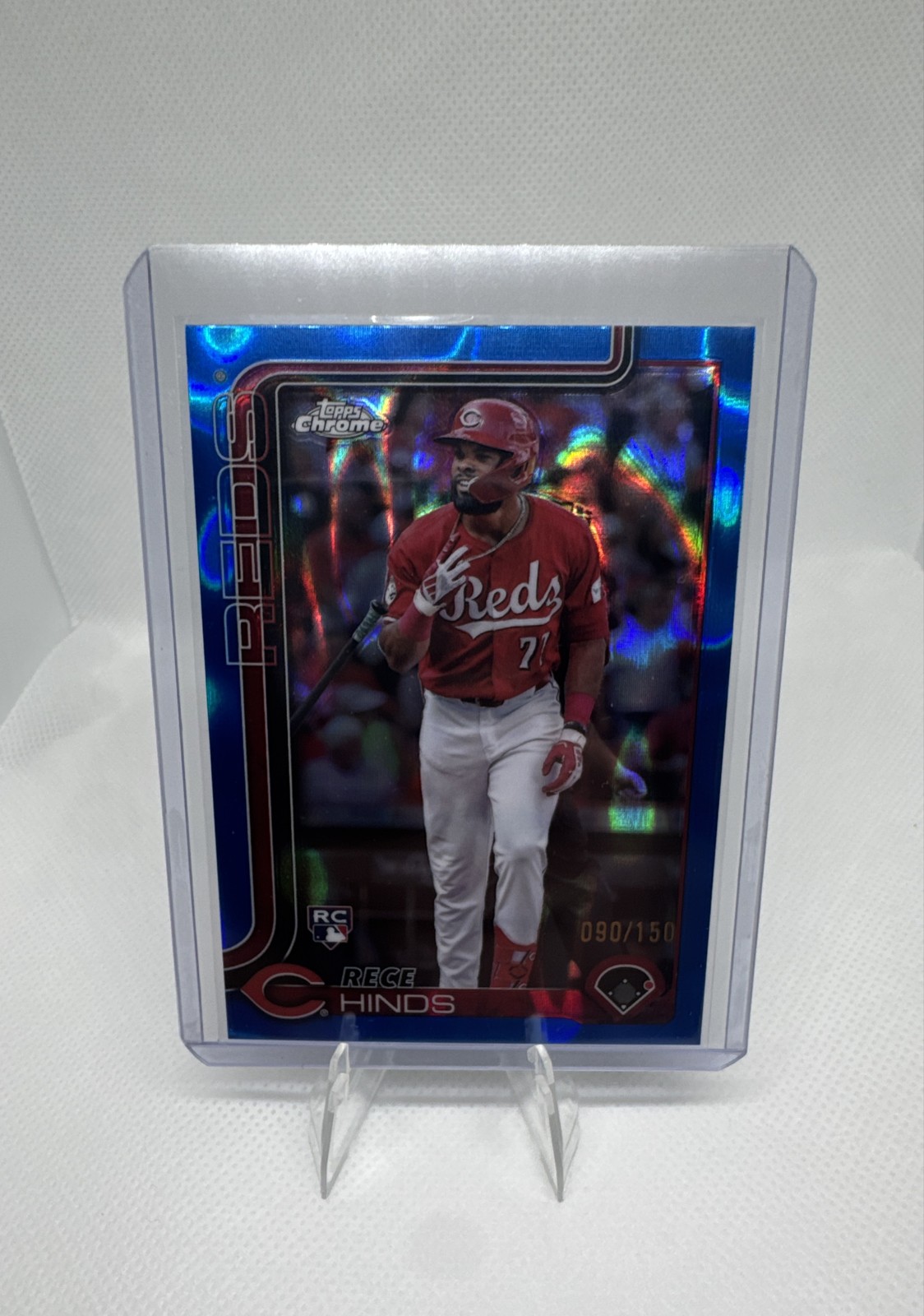 2025 Topps Chrome - Rece Hinds #253 Blue Lava Refractor /150 (RC)
