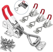 4pcs 4001 Toggle Latch Clamp with lockhole, 304 Stainless Steel Adjustable