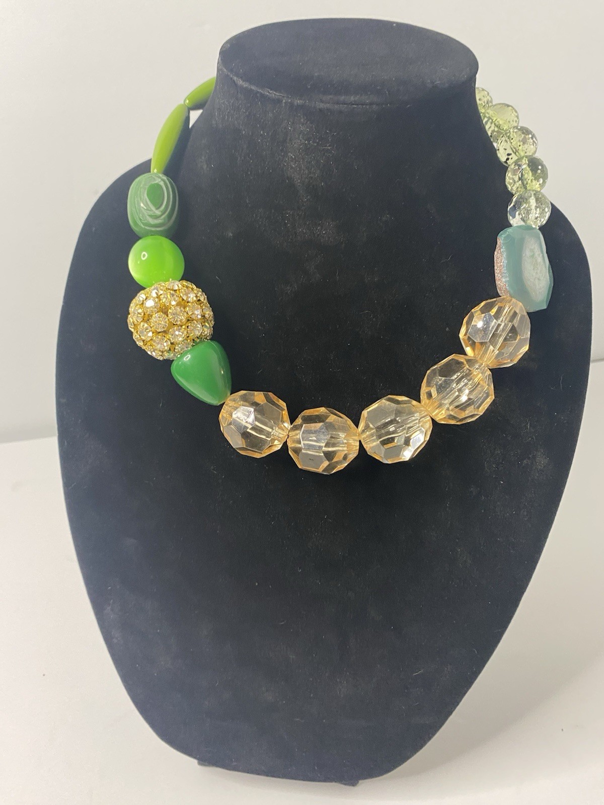Lenora Dame Queen Mum Ivy Choker Necklace Green Statement Jewelry