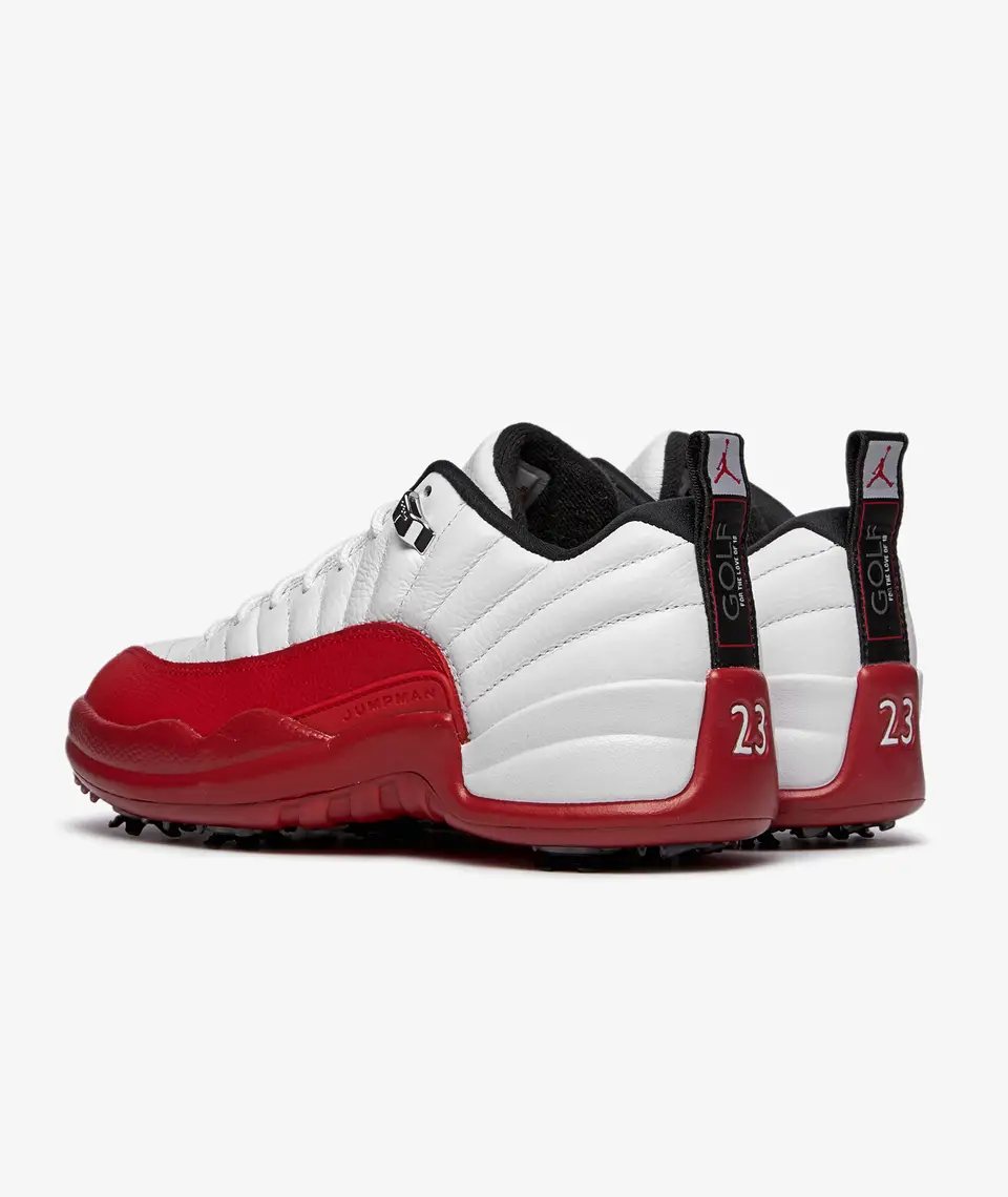 Air Jordan 12 ホワイト/レッド 23 ゴルフシューズ Nike Air Jordan 12 Retro Sneakers White Golf Edition Trainers