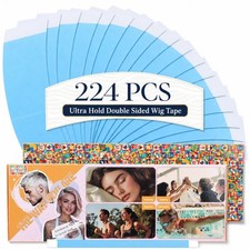 224pcs Wig Tape Double Sided Ultra Hold, Waterproof Lace Front Tape for Wigs,...