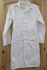 Lab Coat Long Jacket Mens 30 White 100 Cotton Medical Doctor Pockets 22-2WT