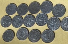 Silver Three Pence Coins pre 1947 job lot of 15 silver coins from 1916-1944