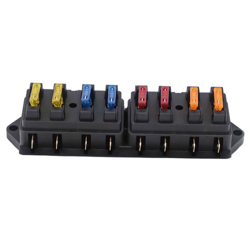 Sturdy Black Plastic 8 Gang Fuse Box with Clear Cover for Easy Viewing - Picture 9 of 18