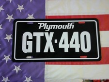 Plymouth Gtx 440 License Plate Car Tag 1967 1968 1969 1970 1971 1972