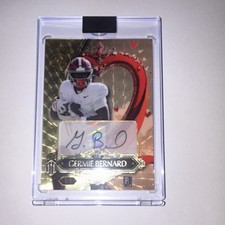 Wild Card Rookie Gold Vinyl TRUE 1/1 Auto Germie Bernard Football NFL DRAFT BAMA