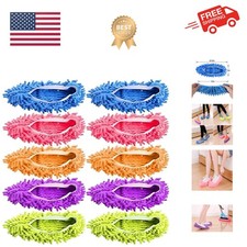 Mop Slippers Shoes 5 Pairs 10 Pieces - Microfiber Cleaning House Mop Slippers...
