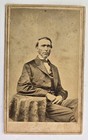 Antique Civil War Era CDV Photo Tax Stamp Handsome Victorian Man Hoelke St Louis