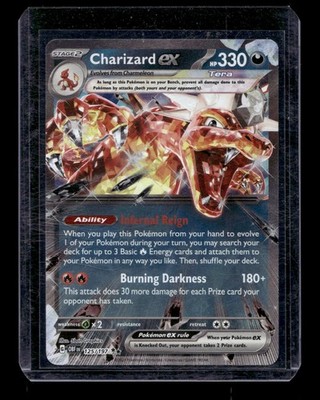 125/197 pokemon card PSA10 - 2023 you may search your deck for up to 3 Basic Fire Energy cards and attach them to your Pokmon in any way you like Pokemon Tcg Charizard Ex 125/197
