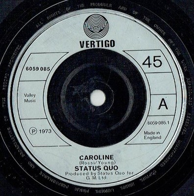 Status Quo - Caroline - Used Vinyl Record 7 - G8100z