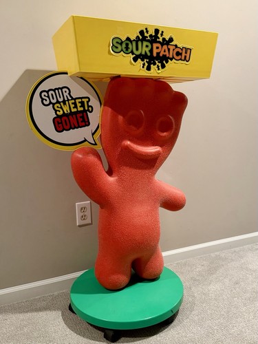 Sour Patch Kids Candy Store Display With Storage Tray Caster Wheels 47” TALL !
