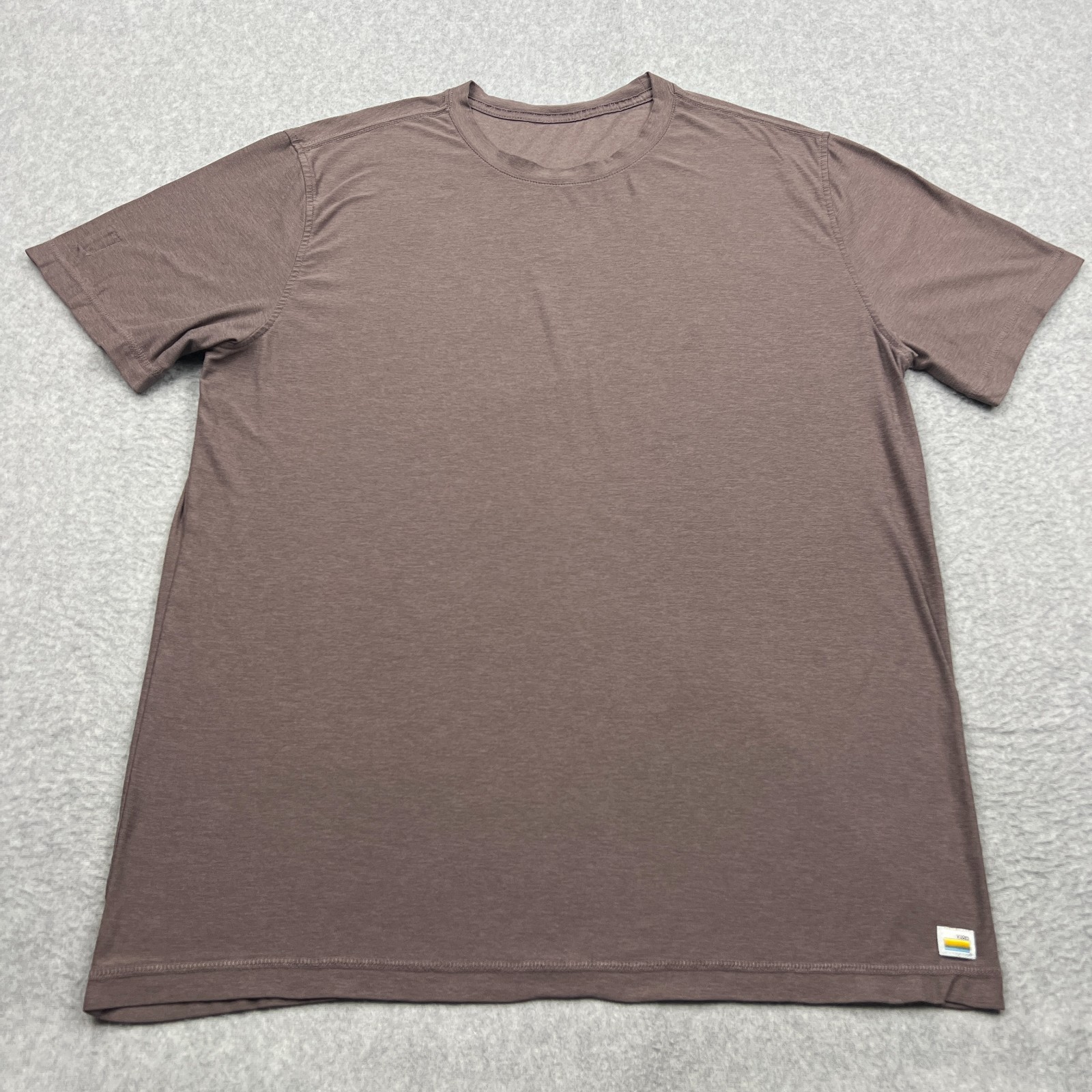 Vuori Strato Tech Shirt Mens Large* Brown Heather Performance Crewneck Athletic