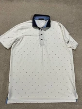 Greyson Polo Shirt Mens Large Geometric Performance Golf Stretch Wolfs Paw