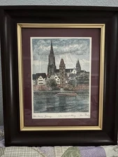 Signed & Numbered Etching “Ulm/Donau” aka Danube by  Hans Potrebny