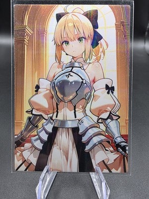 Saber Lily Fate Grand Order Holographic Anime Collectible Trading Card