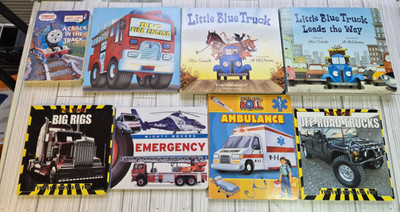 Lot of 8 Children s Board Books - Vehicles & Little Blue Truck by Alice Schertle