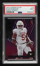 2023 Chronicles Draft Picks Zenith Purple 13/49 Bijan Robinson PSA 9 MINT 0pm3