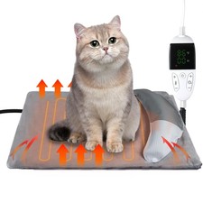 Pet Heating Pad with Pillow, Heated Dog Bed,13 Levels Timer 11 Levels Tempera...