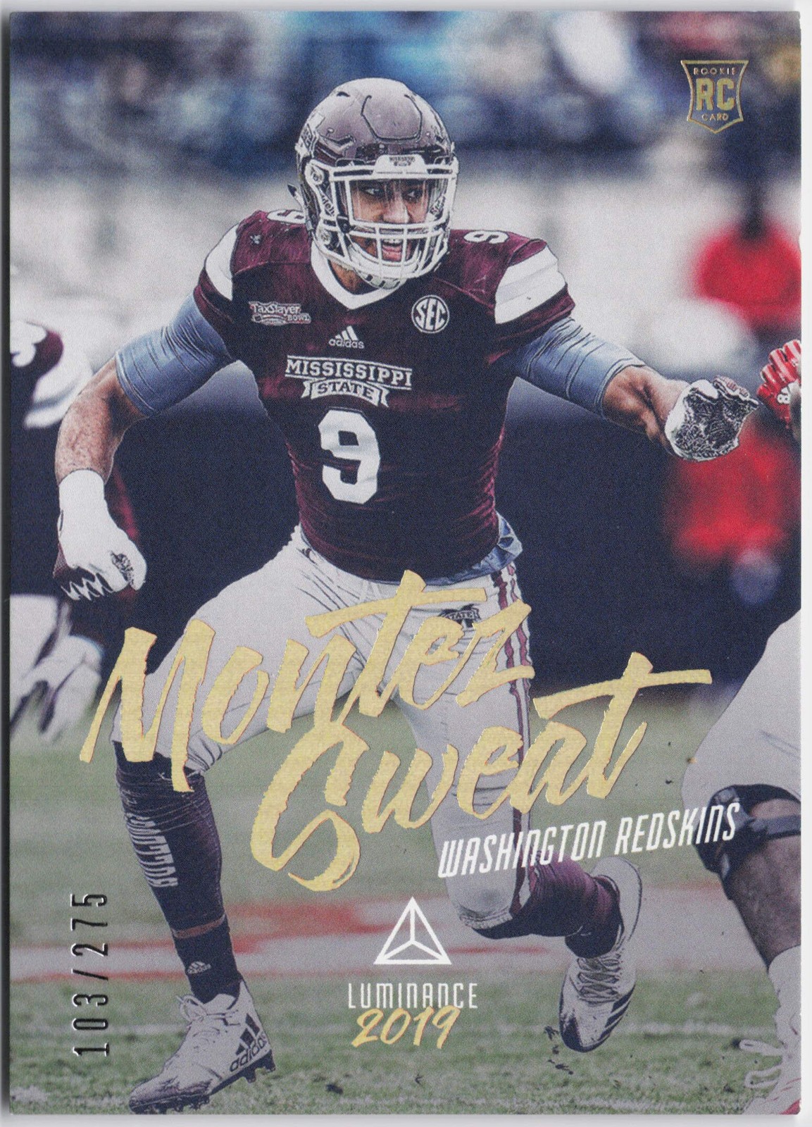Montez Sweat Panini Luminance #114 Gold