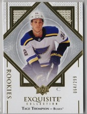 Tage Thompson Upper Deck Black Diamond - Exquisite Collection Rookies R-TT NM