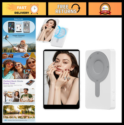 Magnetic Selfie Monitor Screen for Vlogging, 1080P Wireless Back Camera Display,