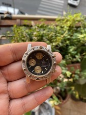 Lemania 5100 Cassa Vintage Watch Dial Black Case Quadrate Nero Day Date