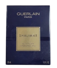 GUERLAIN PARIS SHALIMAR EAU DE TOILETTE SPRAY 1 fl oz New In Box