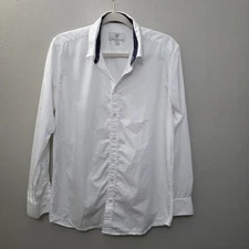 Christian Lacroix Men’s White Button-Up Shirt Long Sleeve Contemporary M