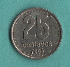 ARGENTINA - 25 CENTAVOS COIN 1994