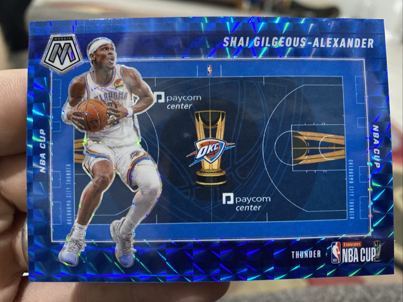 SHAI GILGEOUS-ALEXANDER 2024-25 Panini Mosaic NBA CUP SSP Blue Prizm Thunder🔥🏀