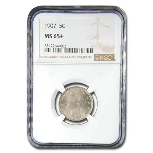 1907 Liberty Head V Nickel MS-65+ NGC