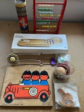 BUNDLE OF WOODEN TOYS/GAMES/PUZZLES - FREE UK POSTAGE 