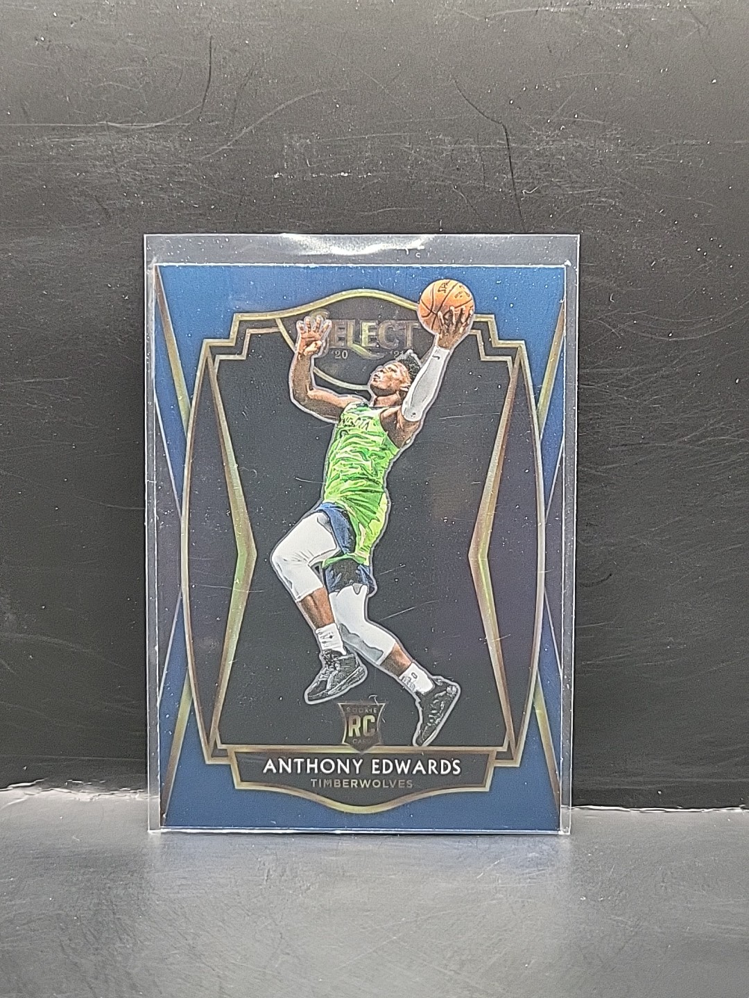 2020-21 Select Anthony Edwards Premier Level Retail Blue Rookie RC #169