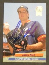 Darryl Kile Signed 1992 Fleer Ultra Rookie #206 Baseball Card. rookie card picture