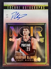 2024-25 Panini Noir Donovan Clingan RC Rookie Encore Autographs Auto Gold 1/3