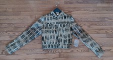 Vintage Authentic FENDI Selleria Sterling Silver Tag Jungle Jacket NWT Size M