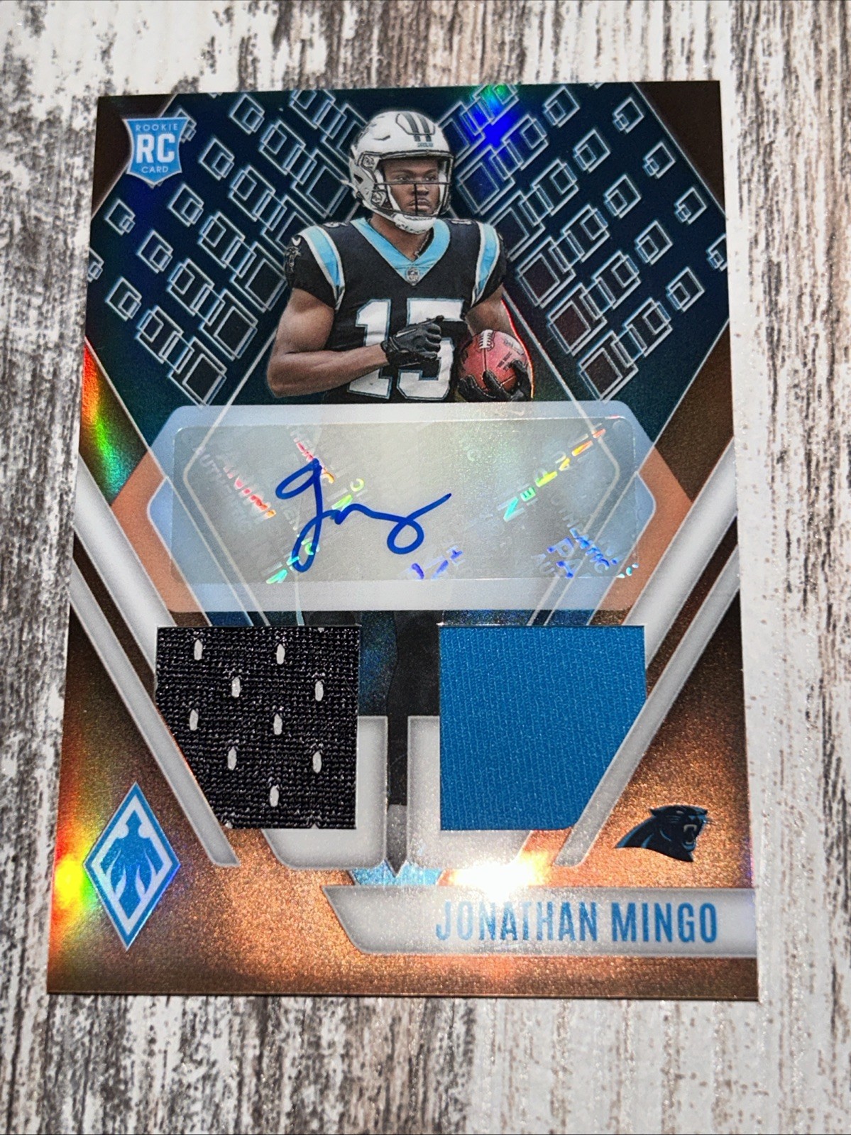 2023 Panini Phoenix Jonathan Mingo RPA Rookie Auto Dual Jersey Orange #/125