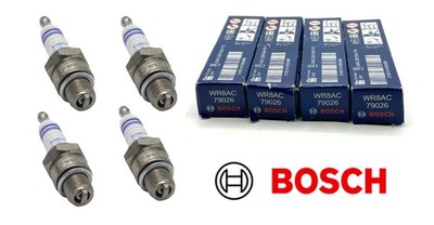 4 x Bosch Super Plus Spark Plugs 79026 / WR8AC For Renault R10 1.1L L4 (67-69)