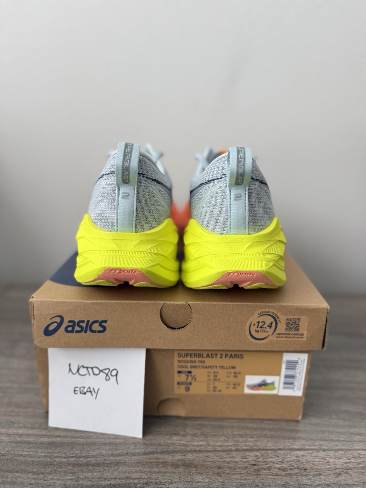 Asics Superblast 2 Paris Grey Men's US size 7.5 ✅SHIPS IN 1 DAY✅ 1013A150-750 image 3