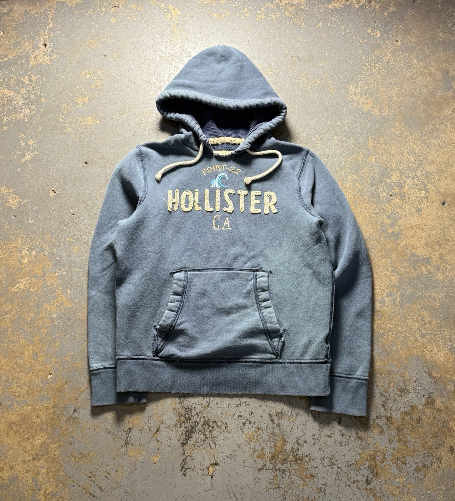 Vintage Hollister Y2K Heavyweight Distressed Hoodie Sweatshirt-Size XL