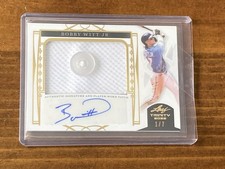 #1/7 Bobby Witt Jr 2022 Leaf Trinity Rookie Auto “button Patch” Card (#7 Jersey)