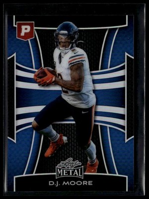 2025 Leaf Metal Pristine #114 D.J. Moore Prismatic Blue #/25