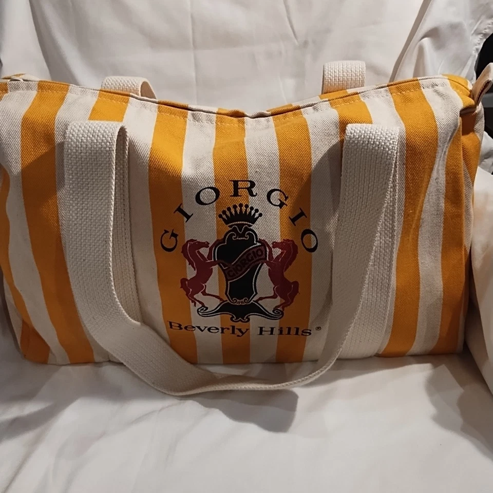 Bolso de Mano Giorgio Beverly Hills Lona Trasero con Bolsa Cubo y 6 Bolsas de Compras Nuevo sin Etiquetas Foto 4 de 4